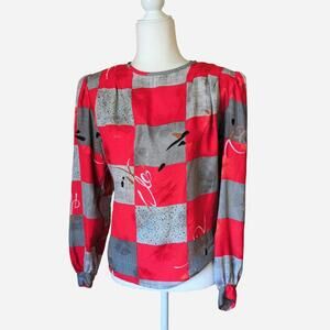 1980s Vintage Secretary Blouse